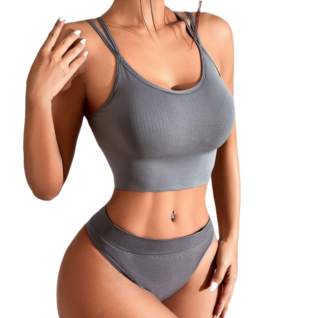 Undergarment set without steel rings in a vest style